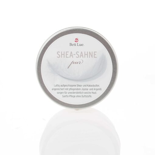 Die Sheasahne ohne Duftstoffe. Diese Körperpflege ist für Duftstoffallergiker geeignet und für Menschen, die es einfach pur mögen.