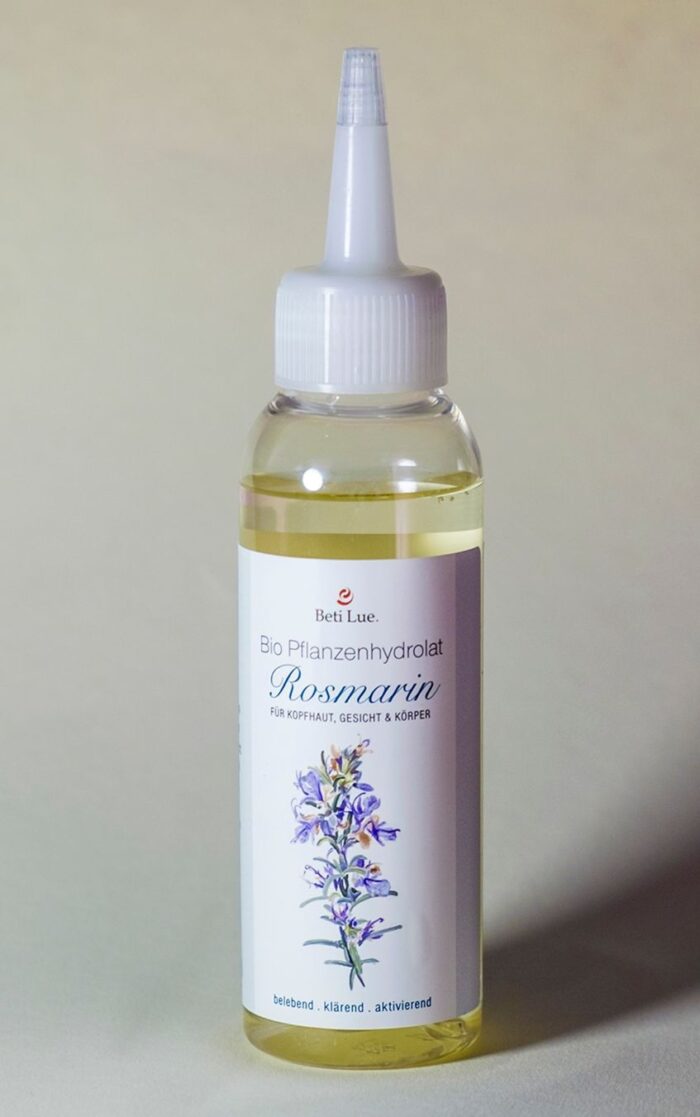 Beti Lue. Rosmarinwasser fettige Kopfhaut – Bio-Hydrolat für Kopfhaut, Gesicht & Körper